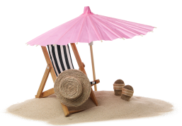 sand-with-summer-accessories-isolated-white-background 1